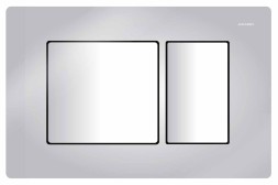 Сет AZARIO инсталляция + унитаз Teramo( круглый) с сидением микролифт + панель смыва, хром глянцевый (AZ-8010-1000+AZ-8200-0031+AZ-0053)