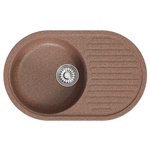 Мойка ML-GM16 КОМФОРТ овальная с крылом, терракотовая (307), 730*460*180мм - 00-00009362 