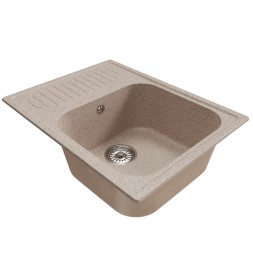 Мойка ML-GM18 КОМФОРТ с крылом, песочная (302), 640*490*190мм - 00-00009385
