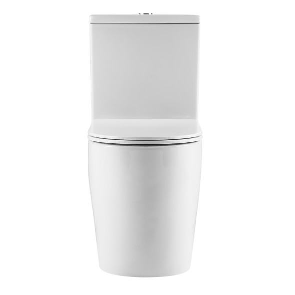 Унитаз напольный Azario LUMA TORNADO FLUSHING безободковый в комплекте с бачком и сиденьем микролифт, дюропласт. 595*360*820 мм (AZ-1253ST)