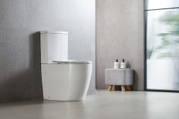 Унитаз напольный Azario LUMA TORNADO FLUSHING безободковый в комплекте с бачком и сиденьем микролифт, дюропласт. 595*360*820 мм (AZ-1253ST)