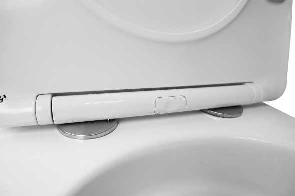 Унитаз подвесной Azario Trevi 495х360х390 безободковый, слив &amp;quot;ТОРНАДО&amp;quot;, в комплекте с сидением микролифт, белый (AZ-0093UQ3)