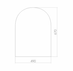 Зеркало MIXLINE &amp;quot;Аркада&amp;quot; 490*670 (ШВ) б/полки с фацетом - 00000007 