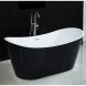 Ванна акриловая Azario MELADO 1700х750х720 белая с черными внешними стенками, свободностоящая в комплекте с сифоном и металлическими ножками (AZ-6107-17B)