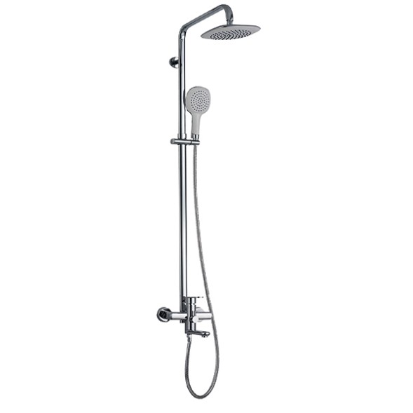 Душевая система Glauf NOB16-A128 (смеситель35К с изл+лейка 1поз.+душ.шланг+тропич.душ.) - NOB16-A128 