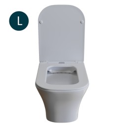 Унитаз подвесной безободковый WAVE CITY сид. дюропласт, м/л, быстр, БЕЛЫЙ глянец (L) - 550502