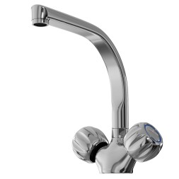 Смеситель для кухни 1/2 кер. MIXLINE МЛ02-031 (ML02-031) высокий излив п/гайку (без подводки) - МЛ02-031/ML02-031 