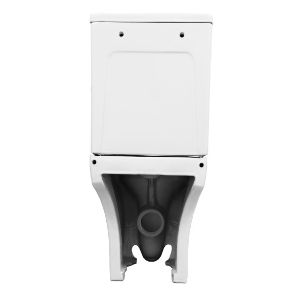 Унитаз напольный Azario Milagro безободковый система смыва Tornado, сиденье микролифт 640х370х405 (AZ-8502)