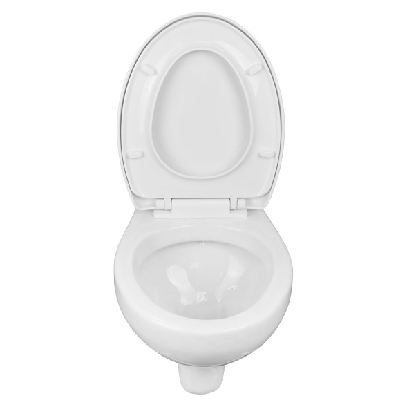 Унитаз подвесной Azario STELLA 370х400х550 ободковый, с быстросъемным сидением микролифт, белый (AZ-VT005+AZ-VT005sc)