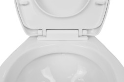 Унитаз подвесной Azario STELLA 370х400х550 ободковый, с быстросъемным сидением микролифт, белый (AZ-VT005+AZ-VT005sc)