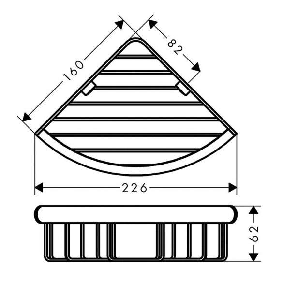 Угловая корзинка Hansgrohe Logis Universal, хром (41710000)