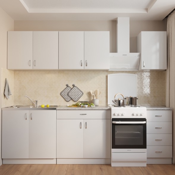 шкаф навесной кухонный 80 белый - 508999 