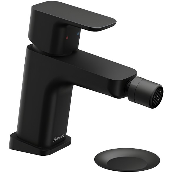 Смеситель для биде Ravak 10° Free black-TD F 055.20 с донным клапаном, керамический картридж, черный матовый (X070155)