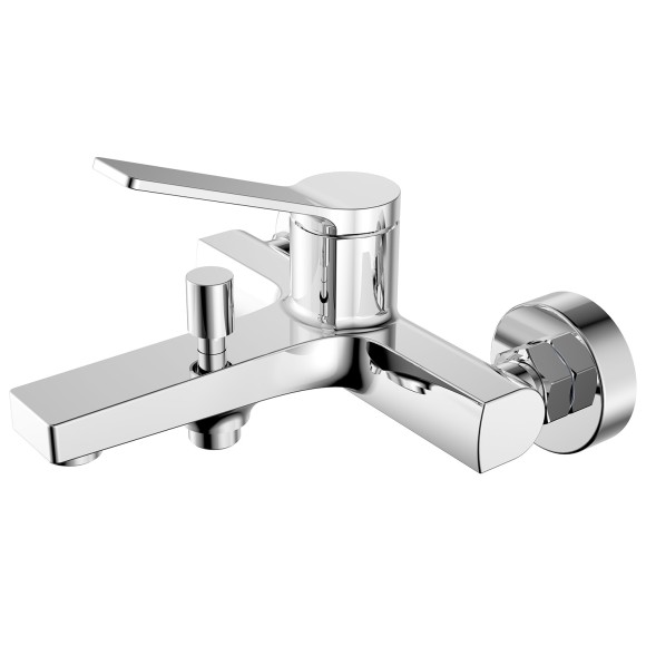 Смеситель для ванны и душа Azario VISE с ручным душем, керамический картридж, хром (AZ-VSA238330C)