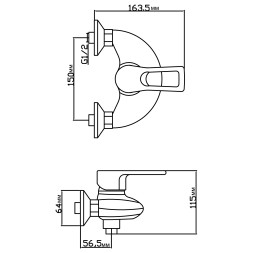 Смеситель для душа 40k MIXLINE ML06-07 - ML06-07 