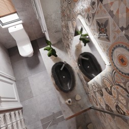 Зеркало MIXLINE &amp;quot;Алон радиус&amp;quot; - ЭКОНОМ 500*700 (ШВ) светодиодная подсветка, сенсорный выключатель - MLZ.Al.5-7.1.2 