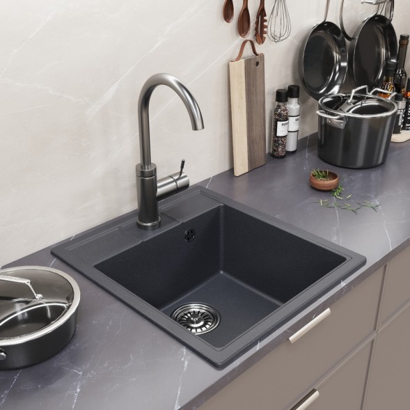 Мойка ML-GM28 КОМФОРТ антрацит (343), 450*500*190мм - 00-00009491 