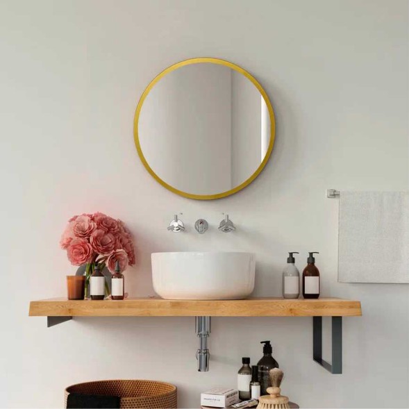 Зеркало MIXLINE &amp;quot;Ренуар&amp;quot; D400 без подсветки, золотое обрамление - MLZ.RenGold.4 