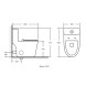 Унитаз-моноблок Azario ANSA 385х695x775 безободковый, в комплекте с сиденьем дюропласт микролифт, белый (AZ-2301)