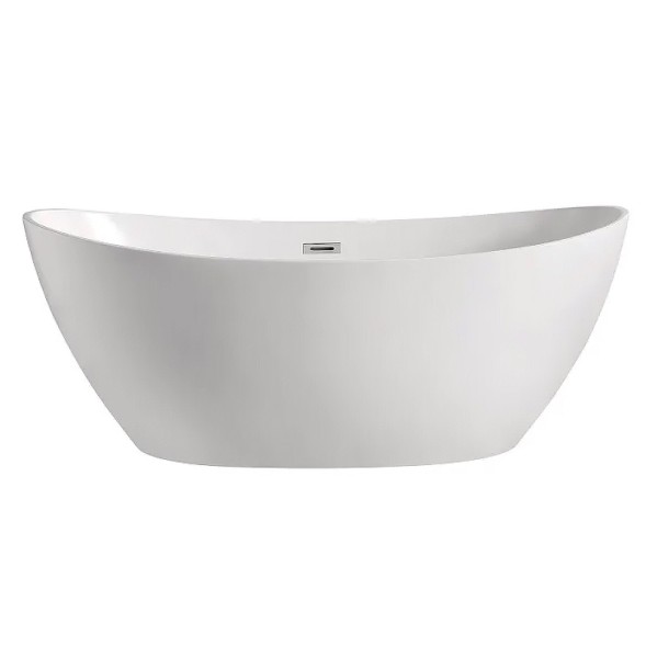 Ванна акриловая Azario GLASGOW 1700х800х665, свободностоящая, в комплекте с сифоном и металлической рамой, цвет белый (GLA16778)