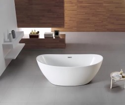Ванна акриловая Azario GLASGOW 1700х800х665, свободностоящая, в комплекте с сифоном и металлической рамой, цвет белый (GLA16778)