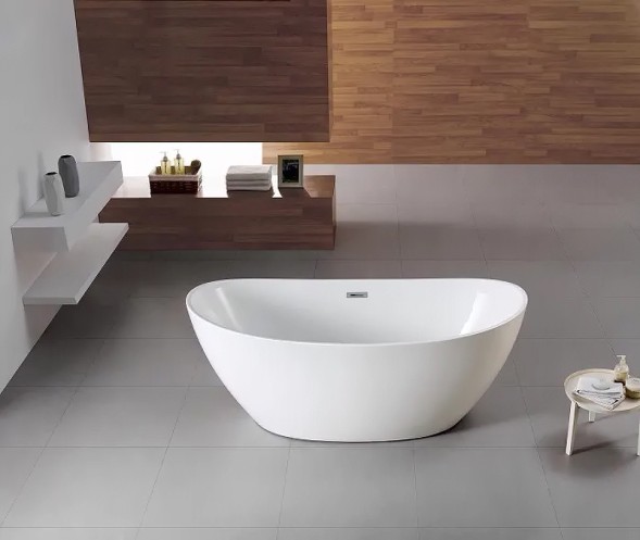 Ванна акриловая Azario GLASGOW 1700х800х665, свободностоящая, в комплекте с сифоном и металлической рамой, цвет белый (GLA16778)