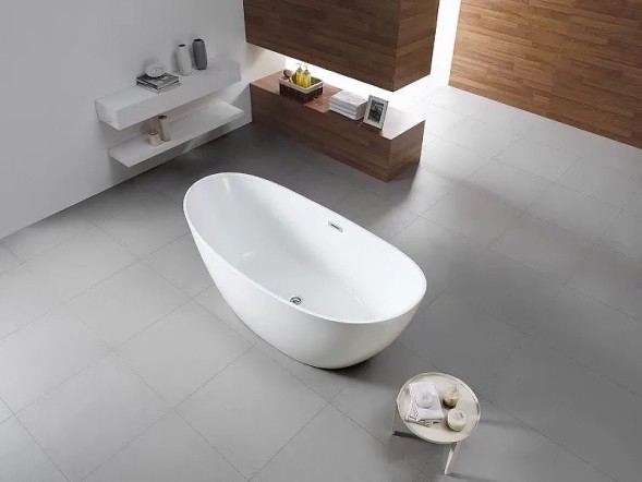 Ванна акриловая Azario GLASGOW 1700х800х665, свободностоящая, в комплекте с сифоном и металлической рамой, цвет белый (GLA16778)