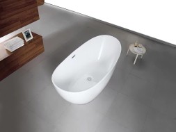 Ванна акриловая Azario GLASGOW 1700х800х665, свободностоящая, в комплекте с сифоном и металлической рамой, цвет белый (GLA16778)