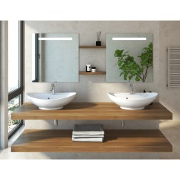 Раковина накладная на столешницу &amp;quot;Гамма-60*39&amp;quot; ш*г овал, с отв. под смеситель  (Kirovit) -  