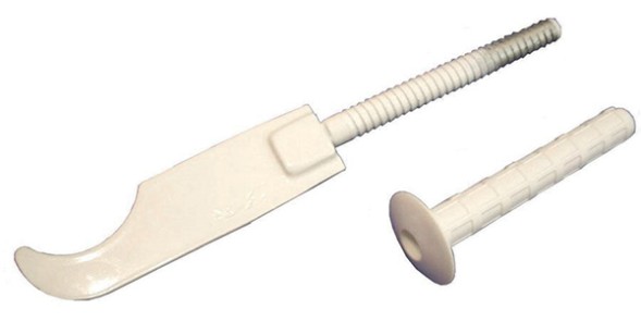 Кронштейн для радиатора с дюбелем анкерный белый 7*180мм САБЕЛЬНЫЙ - 543481 