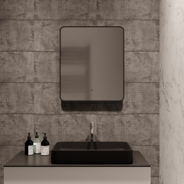 Зеркало MIXLINE &amp;quot;Инканто&amp;quot; 600*700 (ШВ) бесконтактный сенсор, светодиодная подсветка,черная окантовка - LED-00002844 