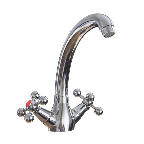 Смеситель для кухни 1/2 кер. MIXLINE ML07-031 низкий излив п/гайку (без подводки) - ML07-031 