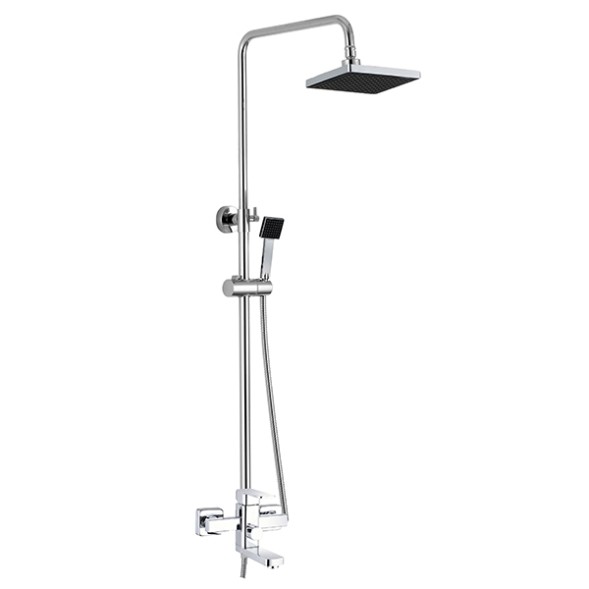 Душевая система Glauf NEB16-A123 (смеситель35К с изл+лейка 1поз.+душ.шланг+тропич.душ.) - NEB16-A123 