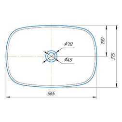 Раковина накладная на столешницу &amp;quot;Купер-56*38&amp;quot; ш*г (Kirovit) -  