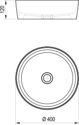 Раковина Ravak UNI 400, белая (XJX01140001)