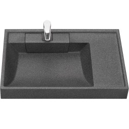 Раковина Aquaton Рейн 80 L на стиральную машину, графит (1A72113KRW210)