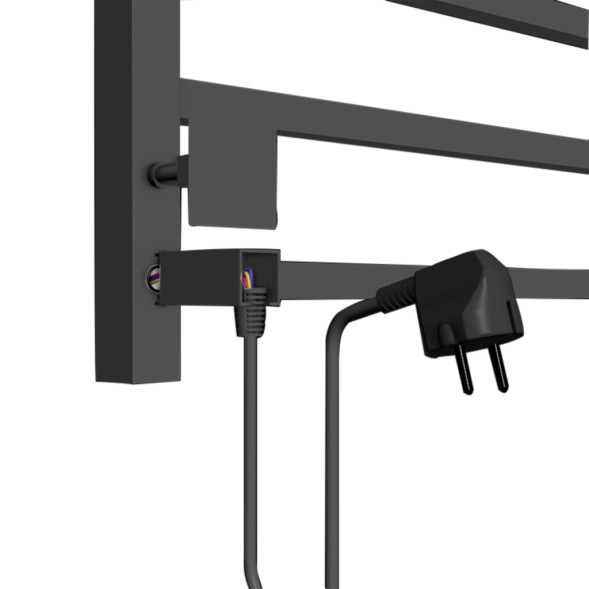 Полотенцесушитель MIXLINE FORTUNE 100х50 (таймер, 555 Вт, 10 перекладин) электрический ЧЕРНЫЙ - ML-556371 