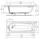 Ванна акриловая Standard i.life 1700х700 пристенная, встраиваемая (T475901)