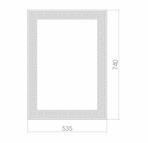 Зеркало MIXLINE &amp;quot;Каир&amp;quot; 535*740 (ШВ) б/полки - 00000510 