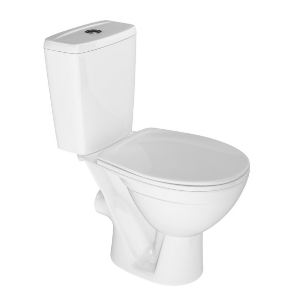 Унитаз-компакт &amp;quot;Соло Люкс м/лифт&amp;quot; белый (гориз, нижн, сид. полип. м/лифт, 2-кн.арм.) (Rosa) - 4640021062142 