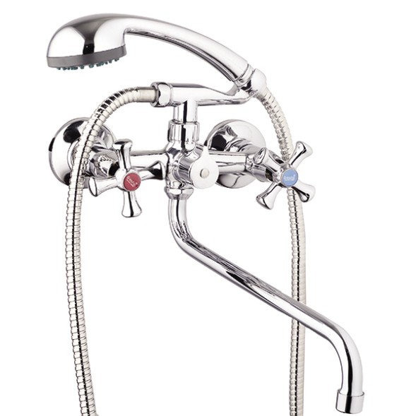 Смеситель для ванны и раковины 1/2 кер Glauf QMT7-A827 картриджн перекл - QMT7-A827 