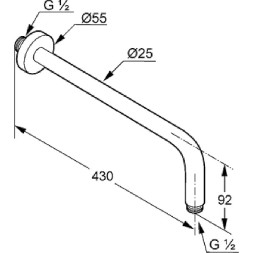 Комплект для душа KLUDI BOZZ 10 в 1 верхний душ 250 мм, хром (386340576)