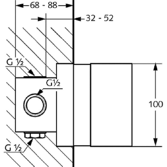 Комплект для душа KLUDI BOZZ 10 в 1 верхний душ 250 мм, хром (386340576)