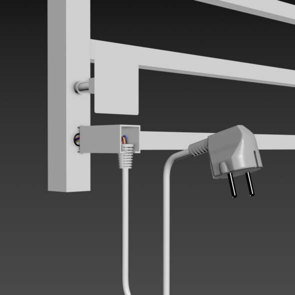 Полотенцесушитель MIXLINE FORTUNE  80х50 (таймер, 560 Вт, 7 перекладин + ПОЛКА) электрический БЕЛЫЙ - ML-556429 