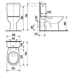 Унитаз-компакт Jika ZETA  напольный (8.2539.6.000.242.9)