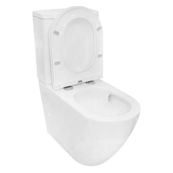 Унитаз-компакт Azario Grado 665х380х845 напольный, смыв &amp;quot;Торнадо&amp;quot;, безободковый, с бачком и сидением микролифт (AZ-2141 UQ1)