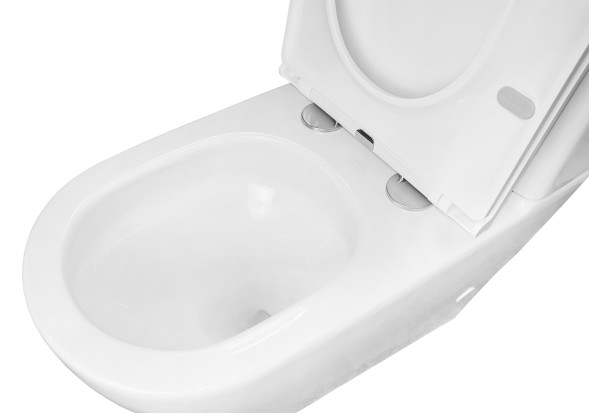 Унитаз-компакт Azario Grado 665х380х845 напольный, смыв &amp;quot;Торнадо&amp;quot;, безободковый, с бачком и сидением микролифт (AZ-2141 UQ1)