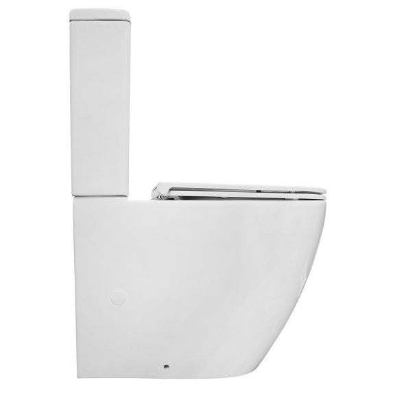 Унитаз-компакт Azario Grado 665х380х845 напольный, смыв &amp;quot;Торнадо&amp;quot;, безободковый, с бачком и сидением микролифт (AZ-2141 UQ1)