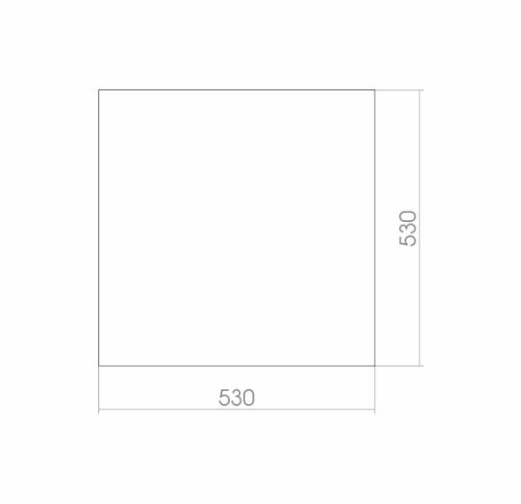 Зеркало MIXLINE &amp;quot;Квадрат&amp;quot; 530*530 (ШВ) б/полки с фацетом - 00000000719 