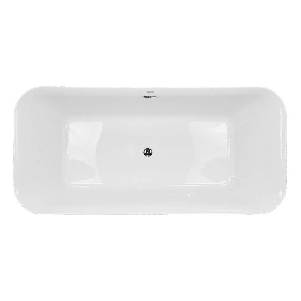 Ванна акриловая Azario ROVETA 1700х800х580 свободностоящая, в комплекте с сифоном и металлической рамой (AZ-6615)
